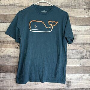 Vineyard Vines Boys 100% Cotton T Shirt Size XL (18) Blue Short Sleeve  Logo